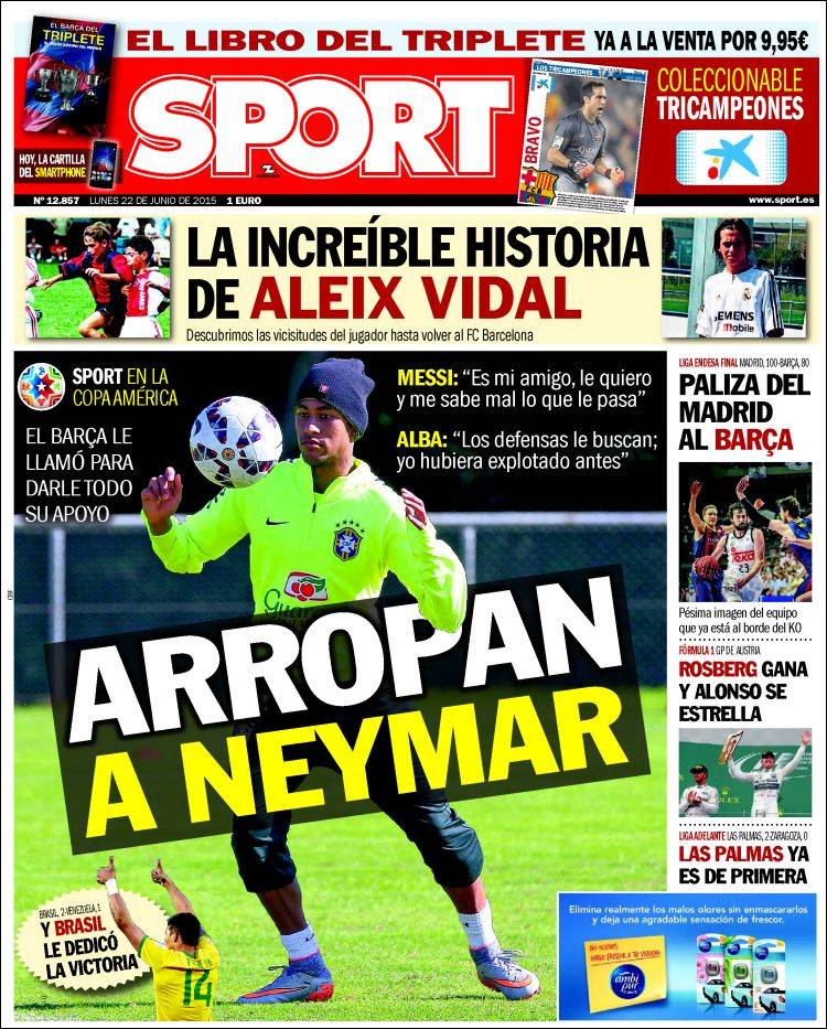 portada arropar a neymar sport