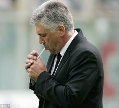 ancelotti smoking