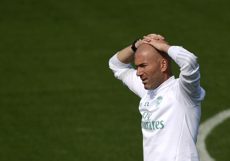 Zidane entrenando