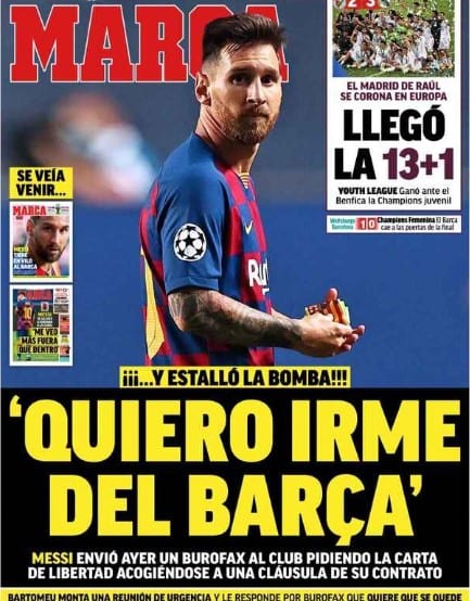Portada Marca adiós Messi