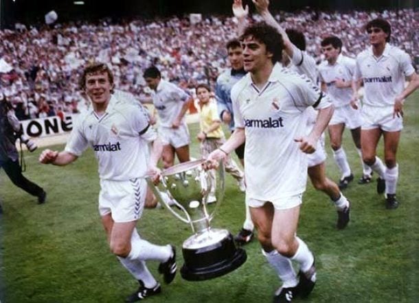 El Real Madrid campeón de Liga en 1987.