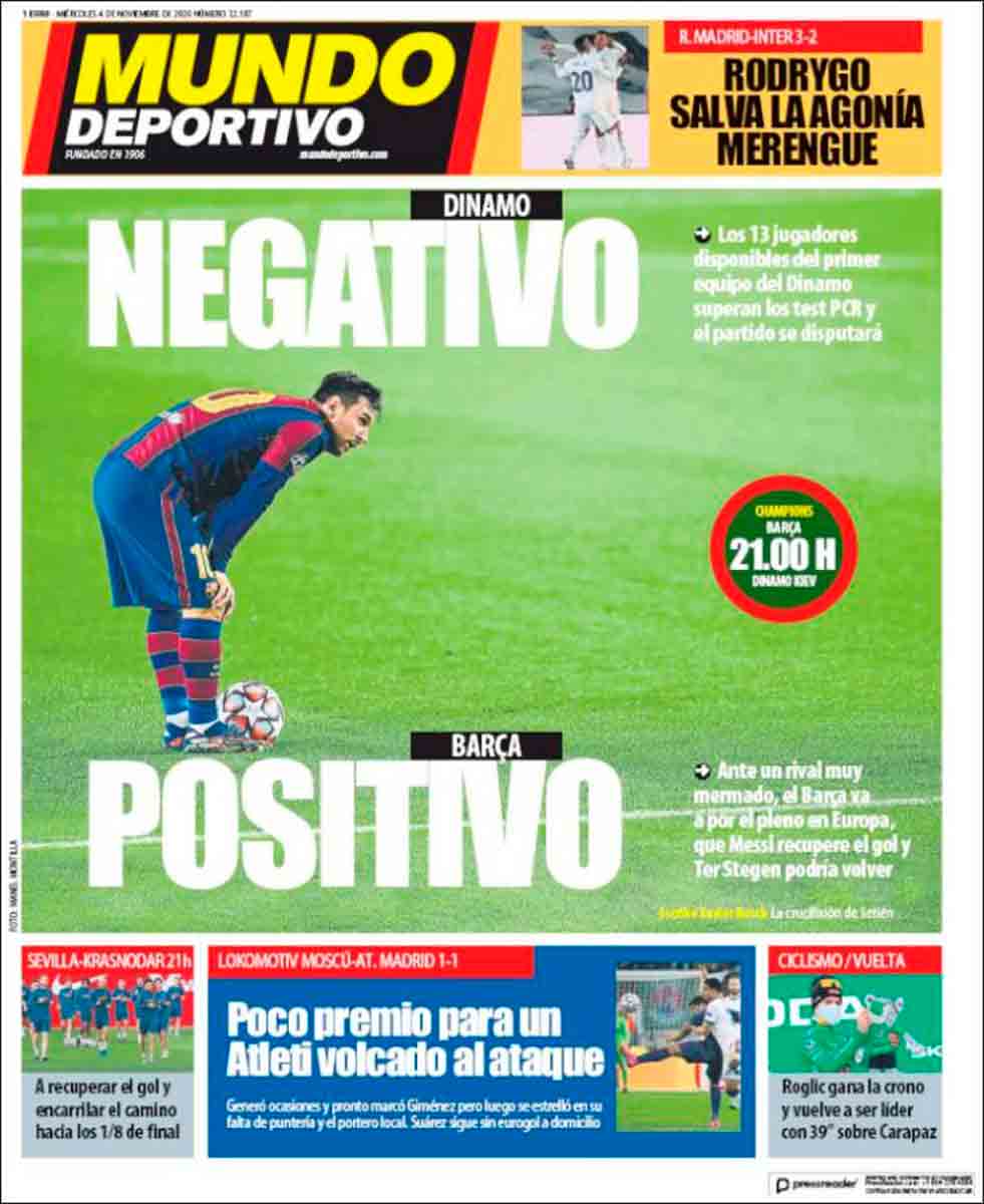 Portada Mundo Deportivo Messi