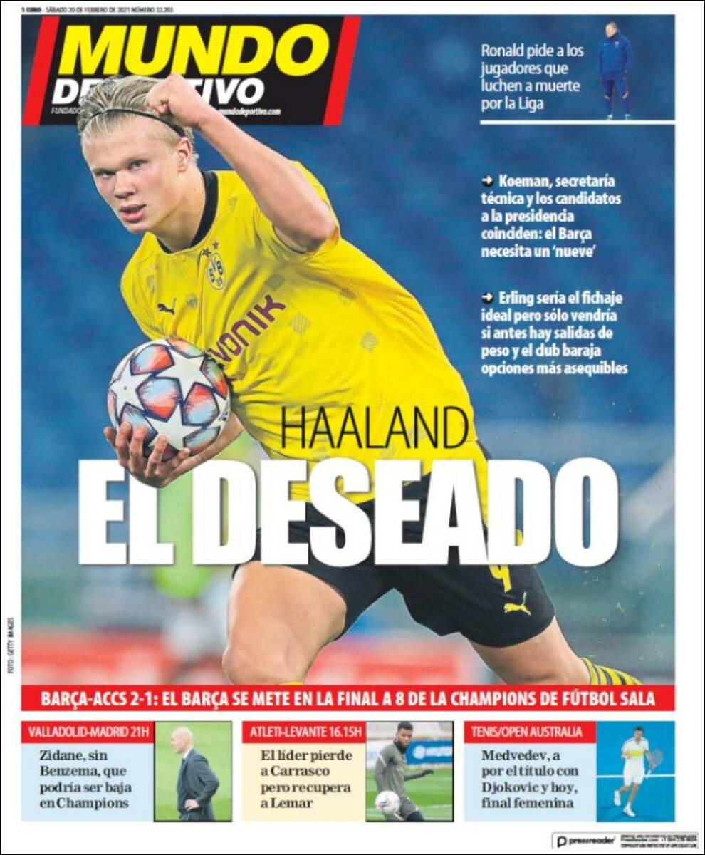 Portada Mundo Deportivo.