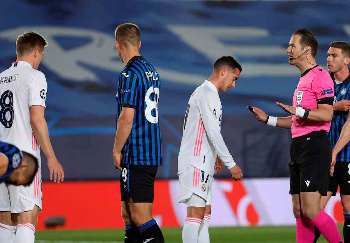 Danny Makkelie en el Real Madrid - Atalanta