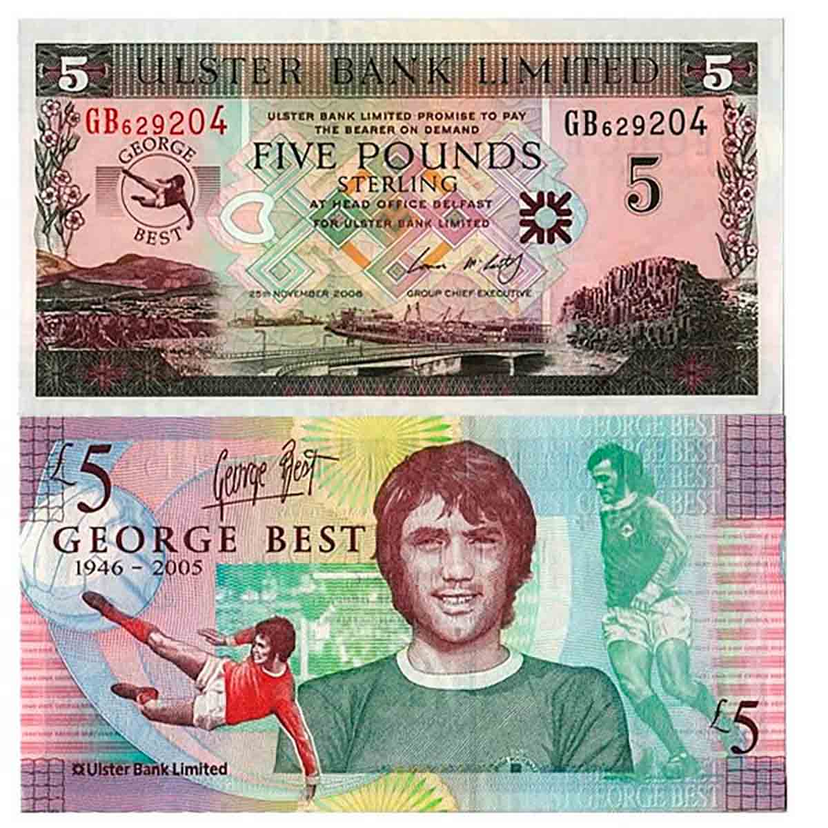 George Best cinco libras