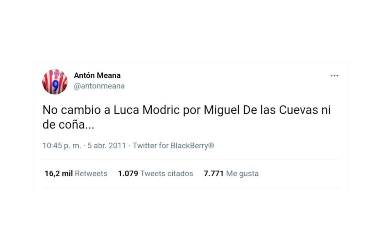 Diez años del gran tuit sobre Modric