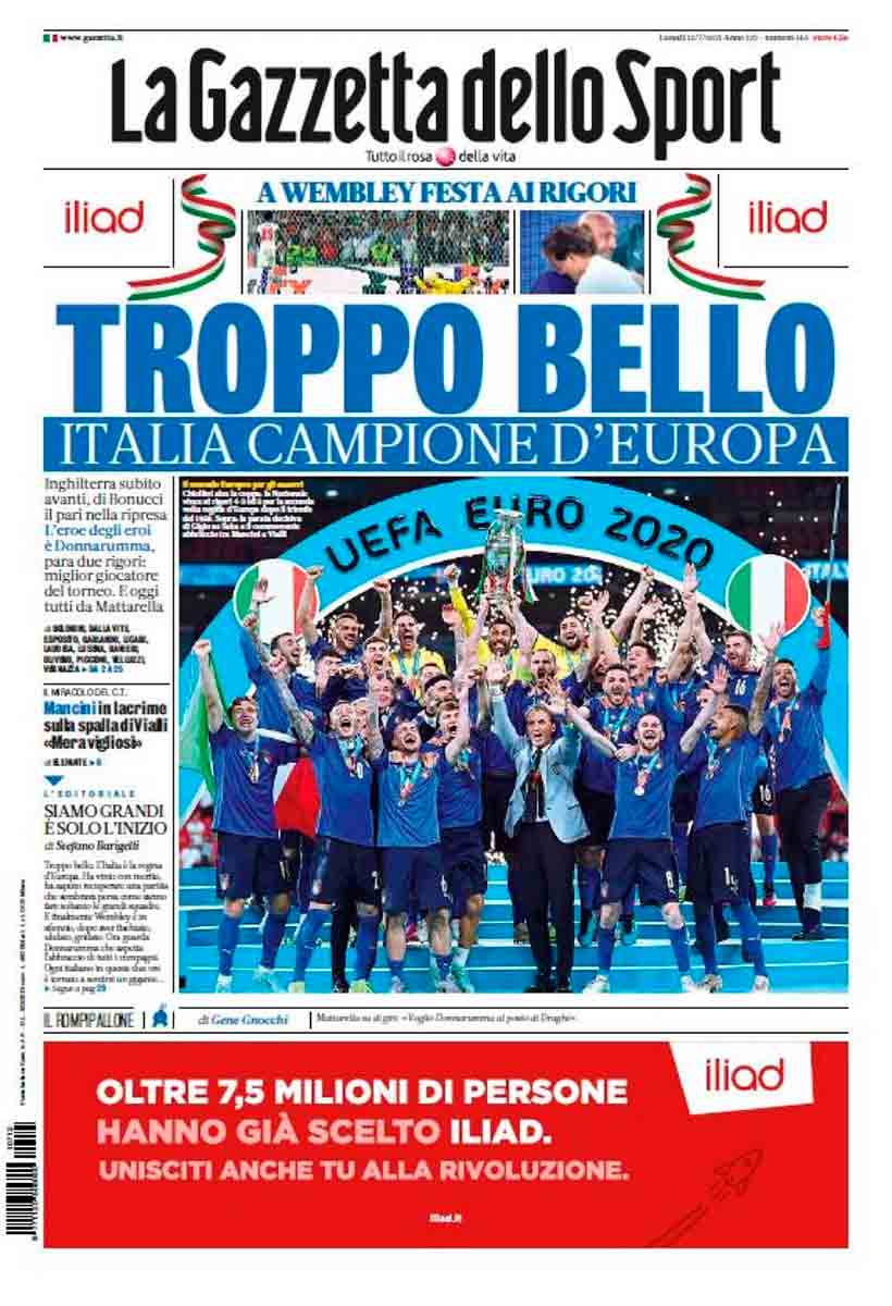 portada La Gazzetta dello Sport