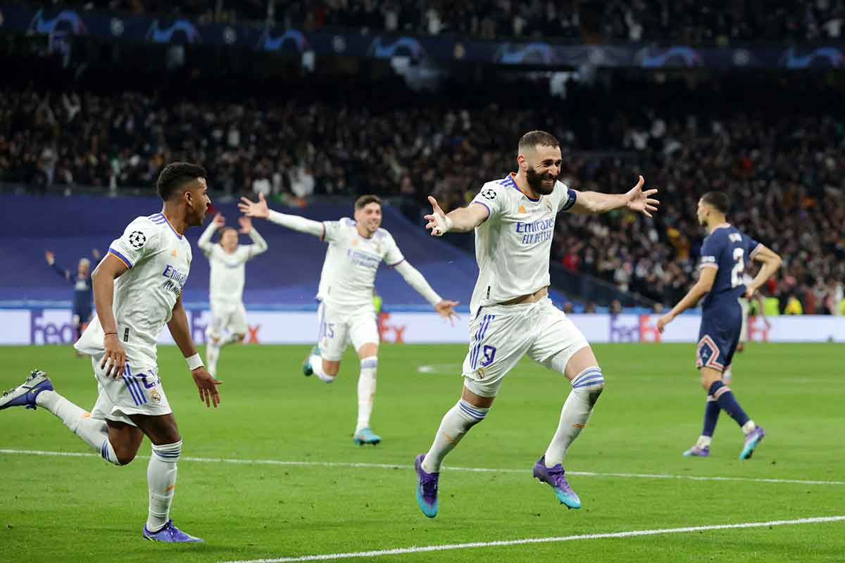 Real Madrid PSG celebración