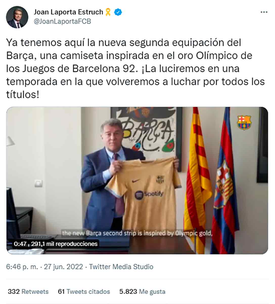 Tuit Laporta camiseta Barcelona 92