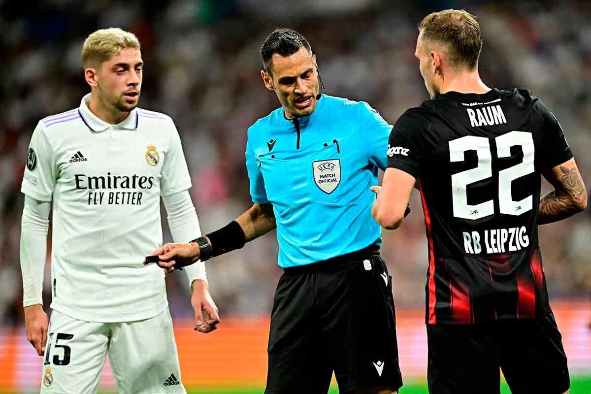 Maurizio Mariani en el Real Madrid, 2 - RB Leipzig, 0