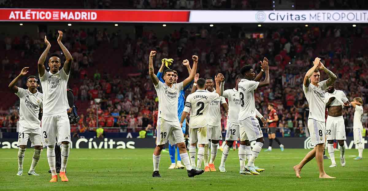 Celebración victoria Real Madrid frente al Atlético