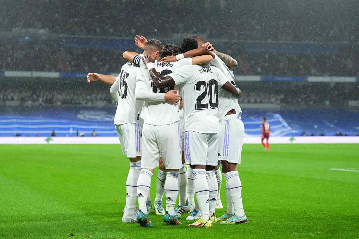 Abrazo gol Real Madrid Sevilla