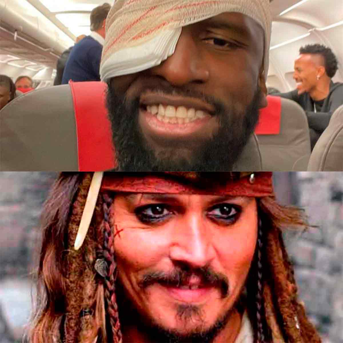 Rüdiger y Jack Sparrow