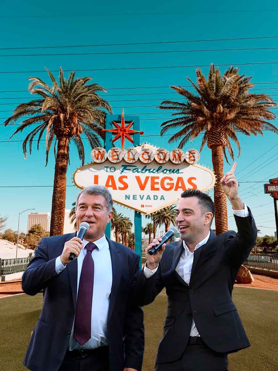 Laporta y Xavi en Las Vegas