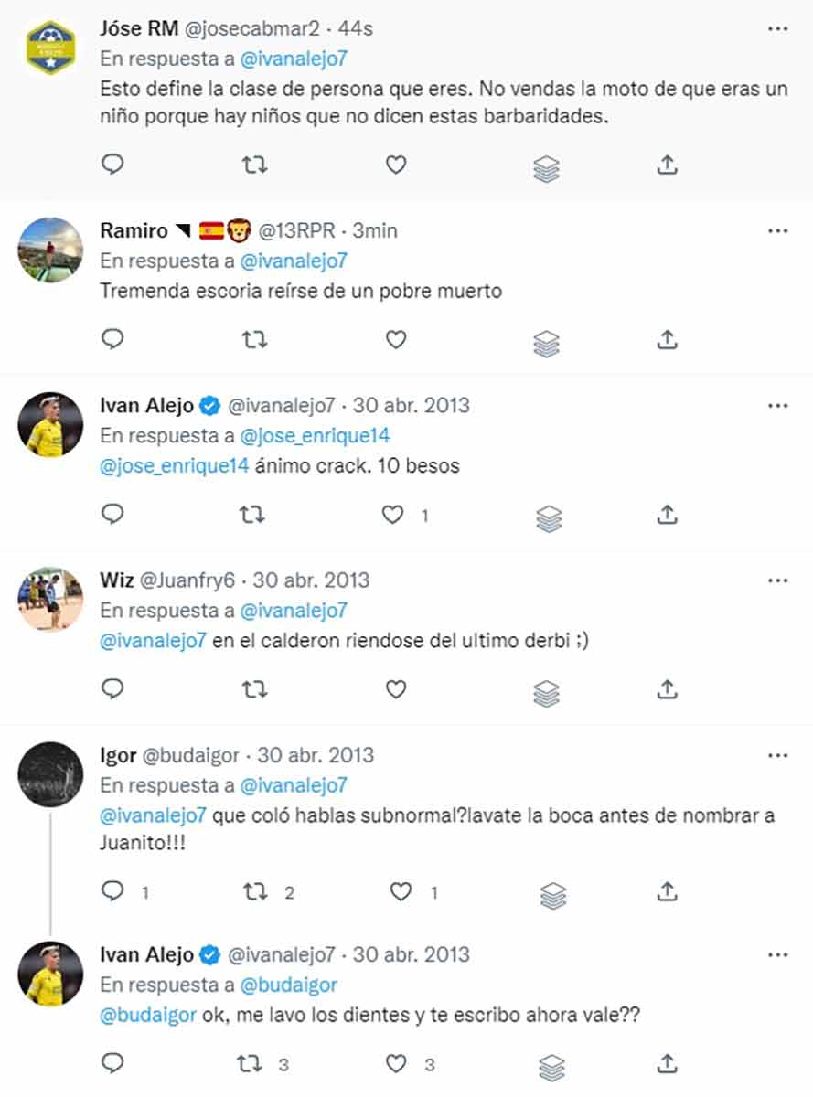Respuestas tuit Alejo sobre Juanito
