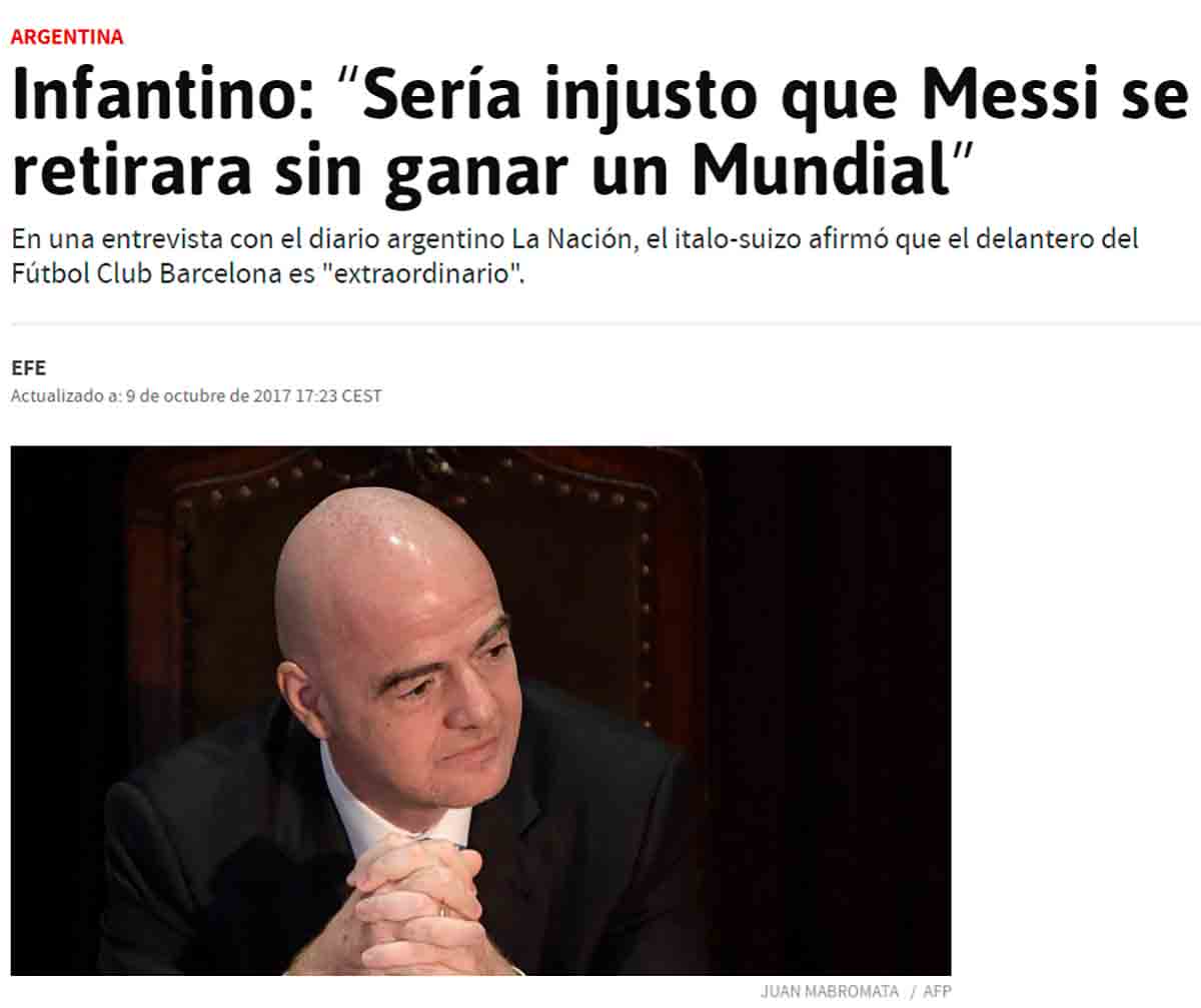 Infantino Messi