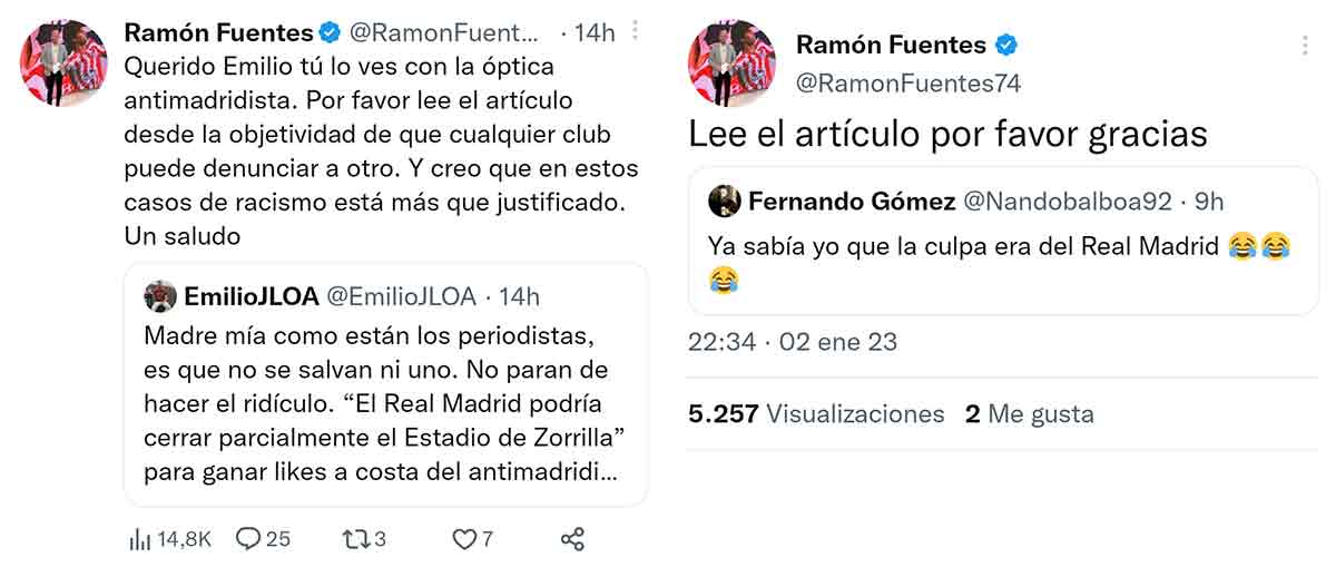 Tuit Ramón Fuentes Vinicius
