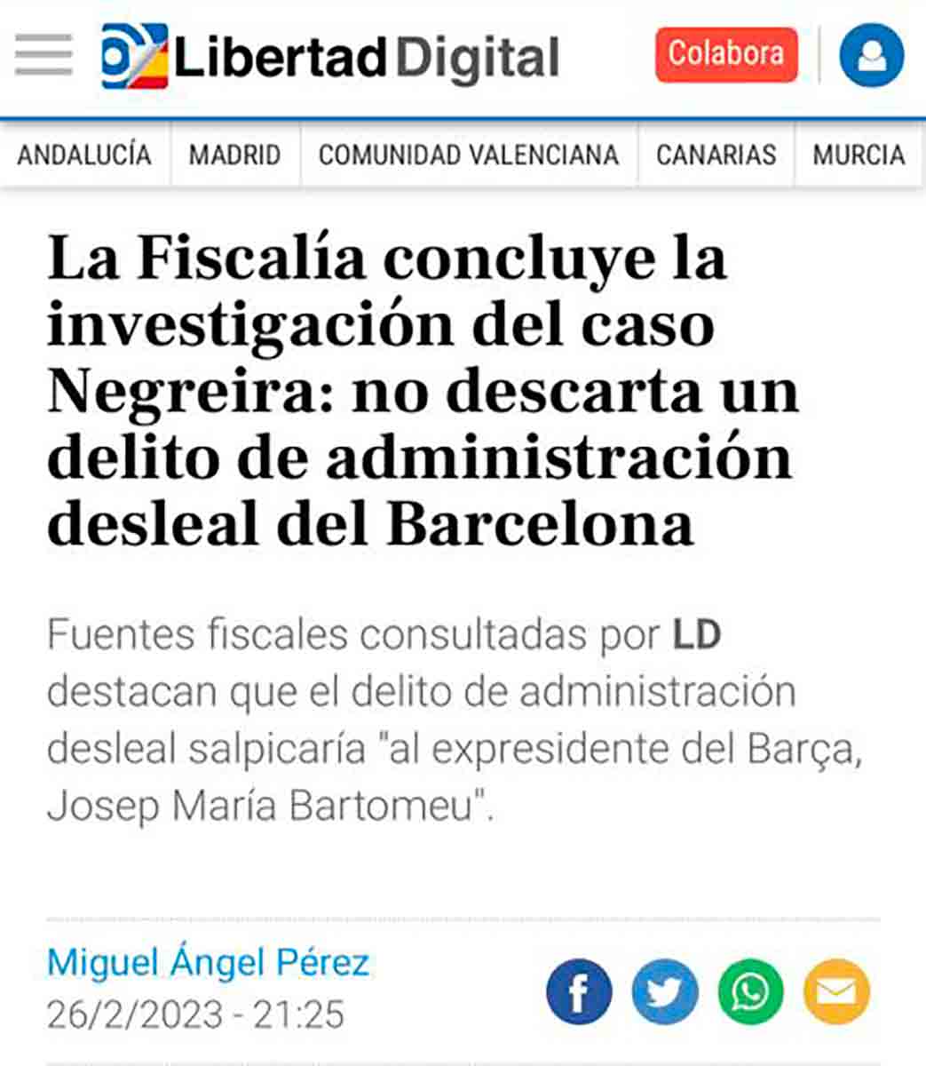 Libertad Digital administración desleal Barça
