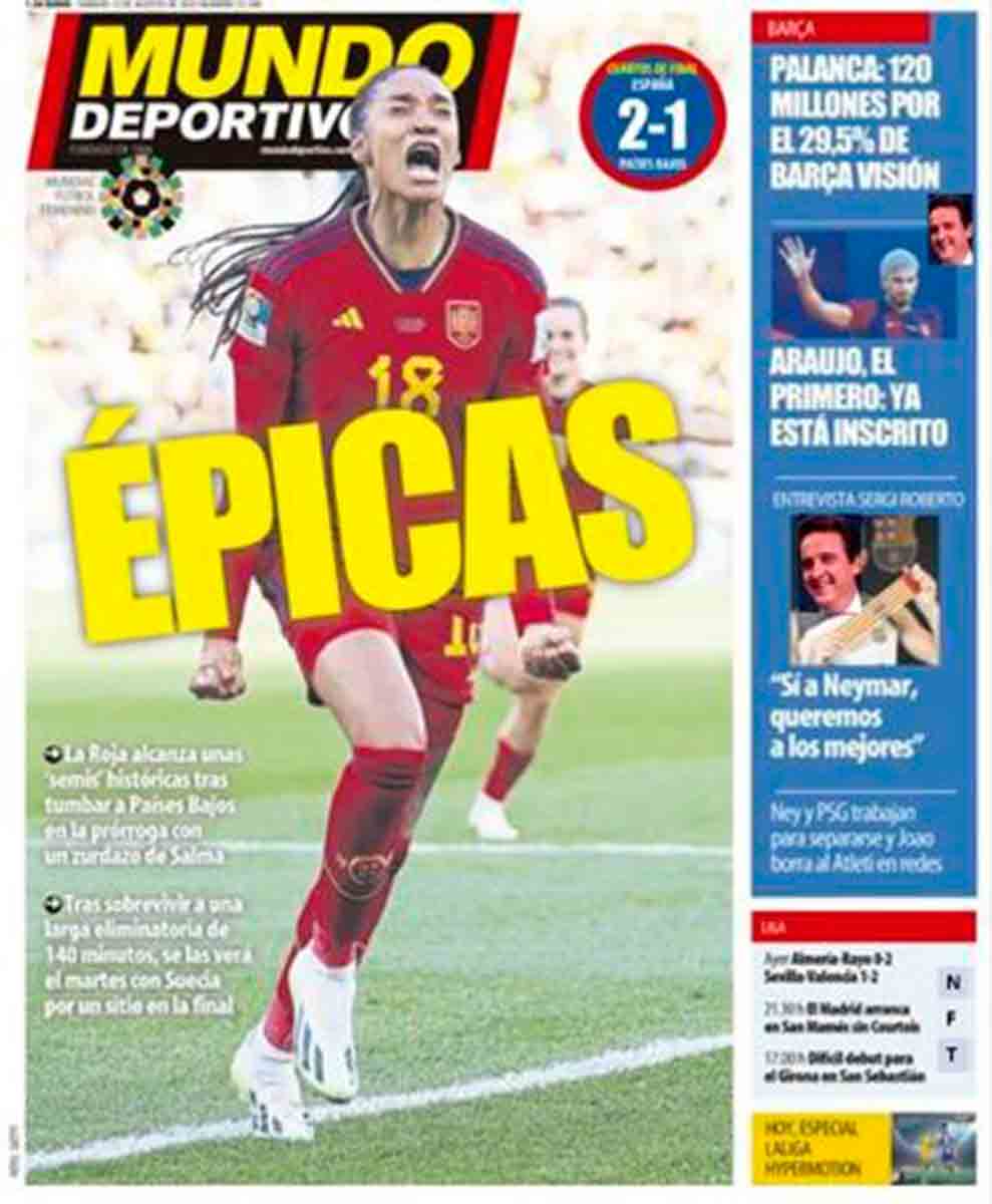 Portada Mundo Deportivo 12-08-23