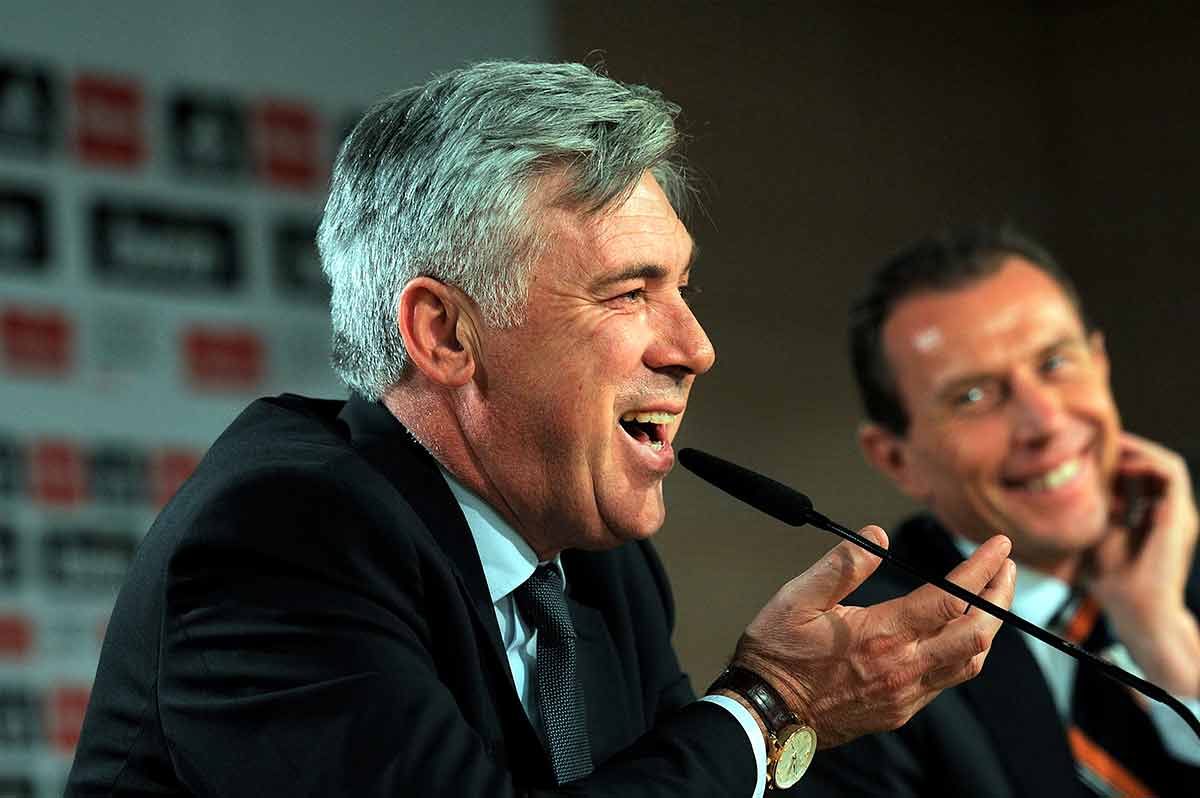 Ancelotti y Butragueño presentación 2013