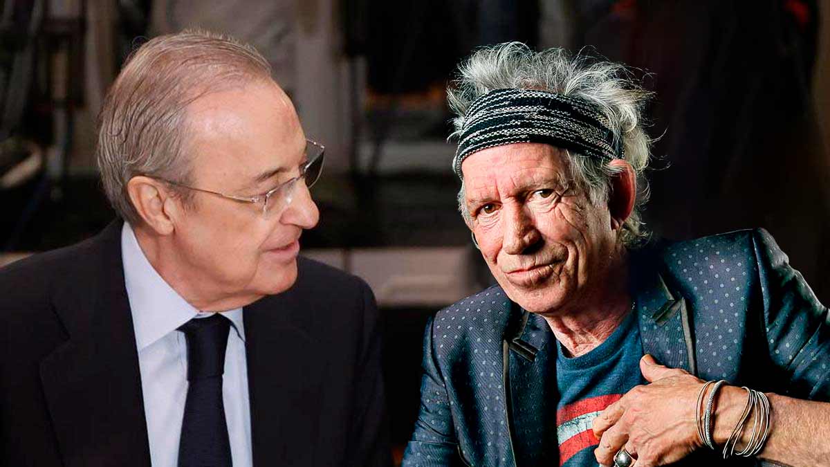 Florentino vio el Barça-Madrid con Keith Richards