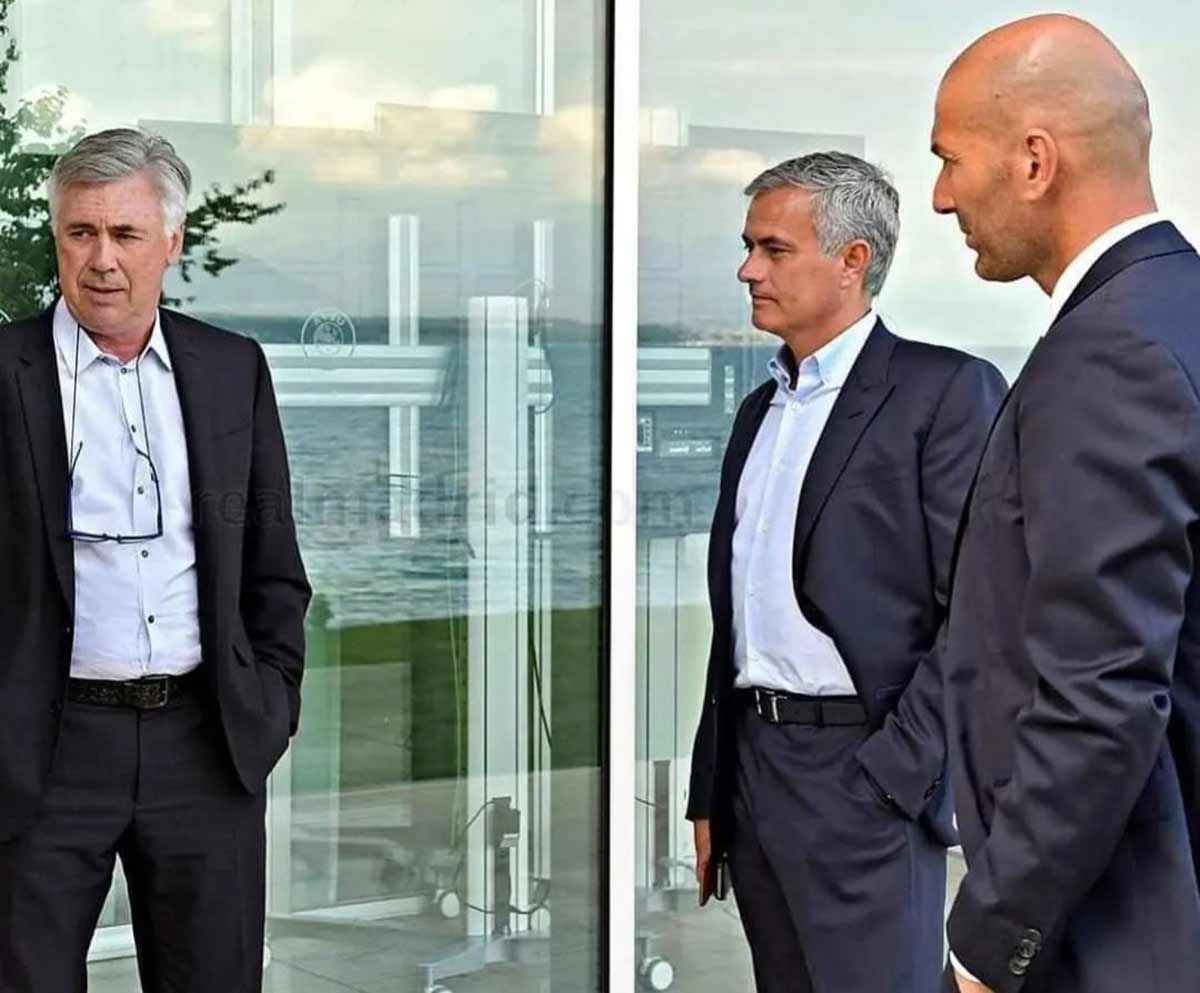 Ancelotti, Mourinho y Zidane