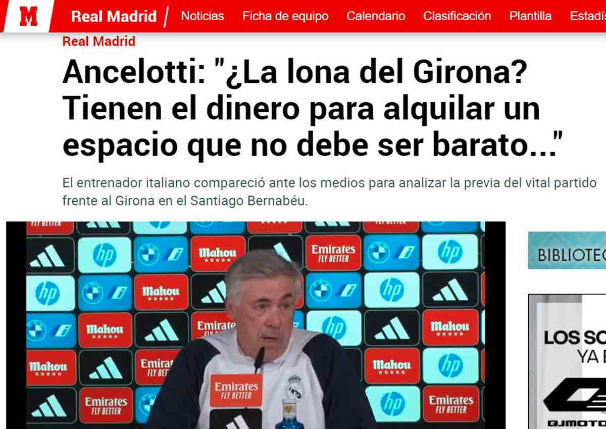 Respuesta Ancelotti Girona