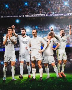 Kroos, Nacho, Gento, Modric y Carvajal