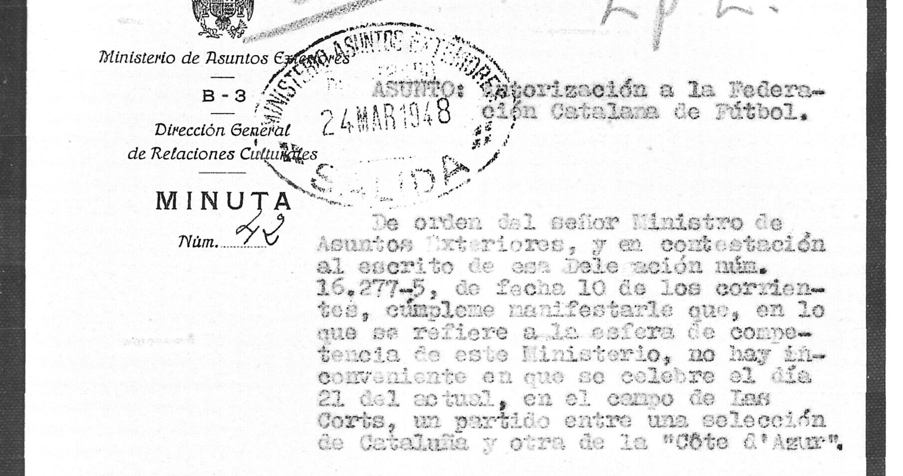 El franquismo permitió e impulsó la Selección Catalana